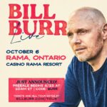 Bill Burr Instagram – new date!  pre-sale starts wednesday with code BURR. link in bio.