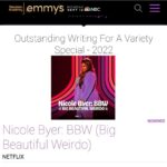 Bill Burr Instagram - Massive day for All Things Comedy! @wilfredburr has a new special streaming now on @netflixisajoke Bill Burr: Live at Red Rocks and we just found out 2 other projects we worked on are nominated for Emmys! Congrats to Bill on his Emmy nod for Outstanding Actor in a Short Form Comedy or Drama Series for Immoral Compass & to @nicolebyer for Outstanding Writing for a Variety Special for her Netflix special BBW (Big Beautiful Weirdo). Produced by All Things Comedy! #ATCpresents #emmys #immoralcompass #bbw