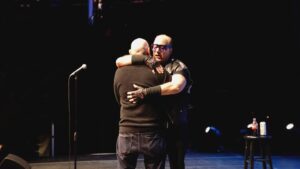 Bill Burr Instagram - the king Andrew Dice Clay welcoming me to his house last night! The greatest moment I’ve had in this business. #MSG #GoCeltics