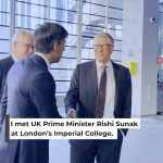 Bill Gates Instagram – It was great getting to know some of the UK’s leading clean tech entrepreneurs with Prime Minister @rishisunakmp. Launching Cleantech for UK with Breakthrough Energy makes me optimistic about the future.