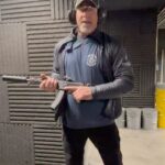 Bill Goldberg Instagram - #fullautofriday with @pofusa 😬😬 #phoenix #guns #ammo #pewpew #machinegun #9mm #rifle #americanmade #southpaw 💩