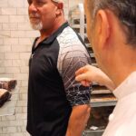 Bill Goldberg Instagram - The @wwe legend @goldberg95 causes a scene in the meat locker with @chefbarryb… 👀🥩 #BarrysDowntownPrime #CircaLasVegas #BillGoldberg #VegasEats #DTLV Barry's Downtown Prime