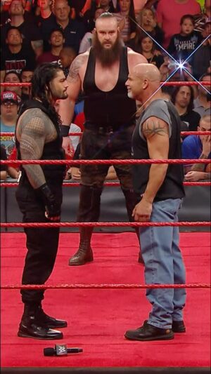 Bill Goldberg Instagram - #Goldberg + #RomanReigns Double Spear = 💥 💥 💥 

#Goldberg25 #WWE #WWERaw #WWEonSonyIndia