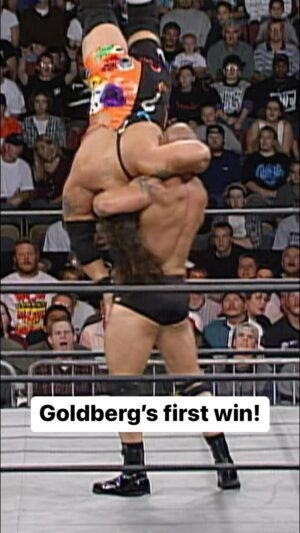 Bill Goldberg Instagram - And like that, @goldberg95’s legendary win streak (173-0) was born! 🤩 

#Goldberg #Goldberg25 #WWEonSonyIndia