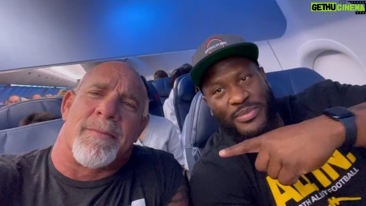 Bill Goldberg Instagram - CAUTION!! I always try to set an example for our youth so I greatly apologize for my foul mouth! Understandably pumped to finally meet a person I’ve followed closely for a long time. @jhharrison92 is a legend, a great man, and one of the only humans walking the planet that matches my intensity. 🙏👊💪 His work ethic is unmatched, and ironically I was showing @goldberg21_99 his videos a few days ago. Mad respect my friend😤 Cool things to come! Also, we had a great discussion about our supplement lines hitting the market!!! @madegallant #legend #badass #monster #respect #nfl #dline #pittsburgsteelers #beast