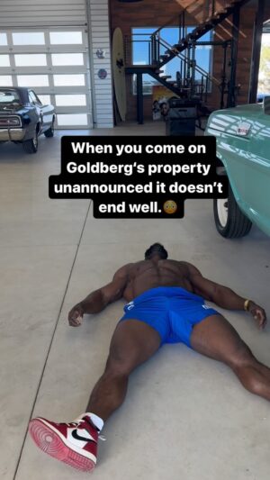 Bill Goldberg Instagram - Was training Goldberg and this happened!🤣 @goldberg95 @ndo_champ @lethalshooter #NBA #WWE #LethalShooter