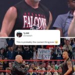 Bill Goldberg Instagram - @cheetah was loving Goldberg’s spear at the Falcons game 😅