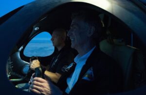 Bill Nye Instagram - We visited Virgin Galactic back in 2018. Flew the simulator. Looked like it was going to fly well. And it did. Congratulations to All!