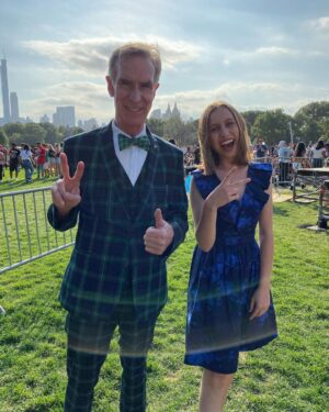 Bill Nye Instagram - Here at @glblctzn festival with my new buddy @alexandriav2005. We need climate action and we need it now!