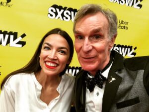 Bill Nye Instagram - AOC gets it. She sees that fear is dividing us. We can address income inequality. We can address climate change, if we get together and get to work.