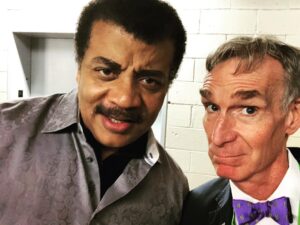 Bill Nye Instagram - Just sang the Happy Orbit of the Sun song to our Neil dG T at Comic-Con! (He’s 4 days younger than NASA!)