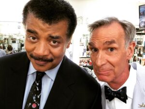 Bill Nye Instagram - Big fun on the set of Big Bang with Dr. T.