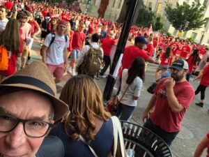 Bill Nye Instagram - DC going nuts. When I grew up here, I was a Washington Chiefs fan. Wow, things have gotten huge. To the Caps - to the Cup!