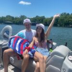 Billie Lourd Instagram - ❤️🤍💙#momanddad #takethelake #doinbruin Fish Tale Grill - Lake Bruin Lodge & Store