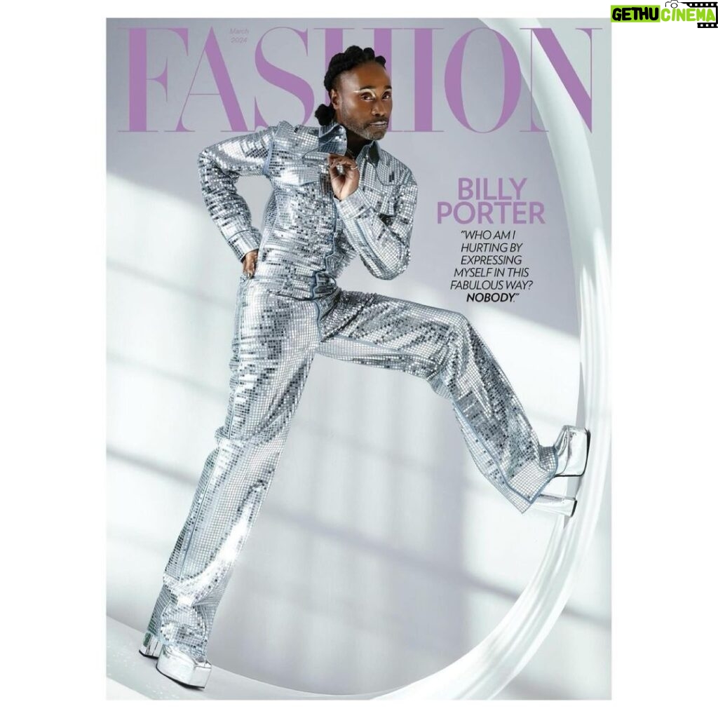 Billy Porter Instagram - “I don’t move through the world ultra-masculine. I don’t move through the world ultra-feminine. I’m just there,” says @theebillyporter. Icon! 🪩 Read the full cover story at the link in the @fashioncanada bio. FASHION’s March 2024 issue is available on Apple News+ on February 12 and on newsstands on February 19. Photographer @merzetti Creative Direction & Styling @georgeantono1 Hair @cheryltbergamyhair for @exclusiveartists @contentshaircare @ecostyle_us @dysonhair Makeup @lasonyagunter Beauty Direction @suziemgalway Art Direction @daniellesuzanne_ Words by @bernadettemorra Gaffer @shaynegrayphotography Fashion assistants @lexisayala @tess_jameson Fashion interns @hodalygarciastyle #KeilaGarcia #FASHIONCanada #UnapologeticallyOurselves #fashionfriday