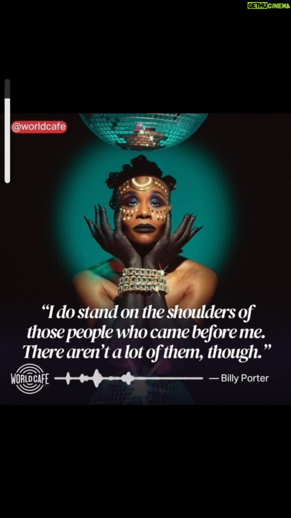 Billy Porter Instagram - @theebillyporter’s latest album is an ode to ‘gay church.’ Today on the World Cafe, the award-winning actor, singer, and fashion icon talks about making their latest album, ‘Black Mona Lisa,’ and being embraced as a Black, queer artist. On this episode, you’ll hear songs: “Broke a Sweat,” “Love is on the Way,” “Baby was a Dancer,” “Land of Lola,” and “Audacity.” Hear it via @nprmusic on worldcafe.npr.org or at the link in our bio! WXPN