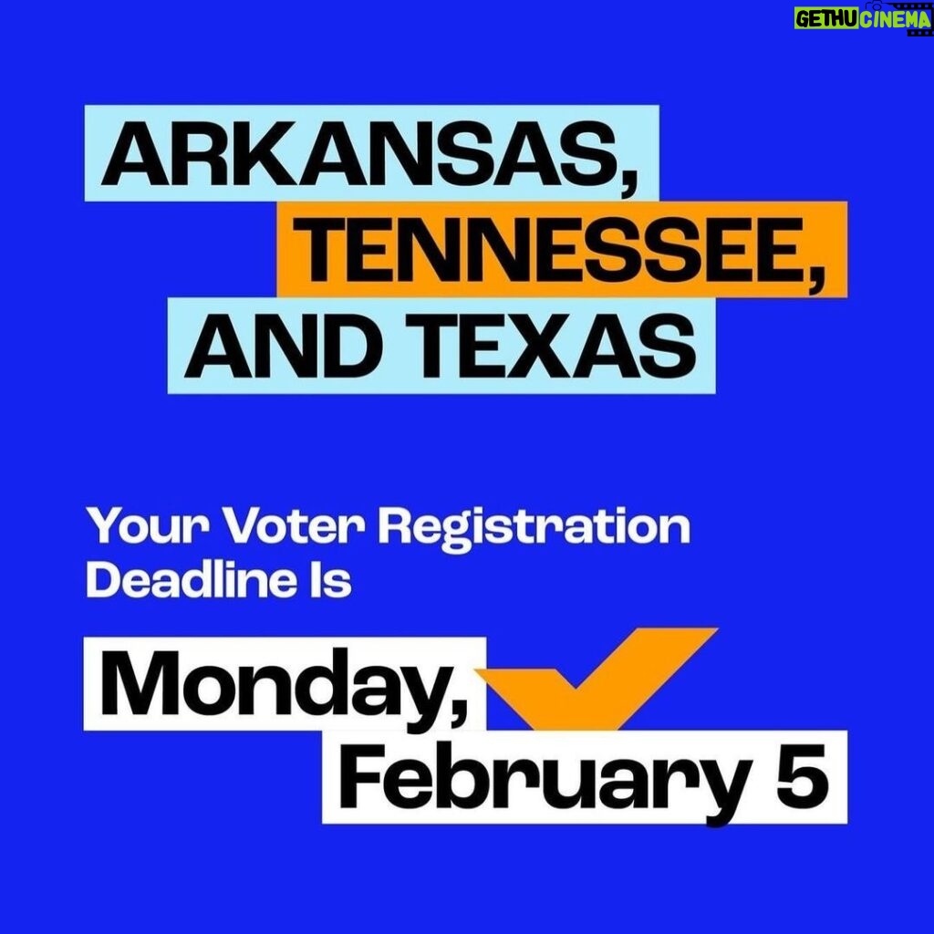 Billy Porter Instagram - Voter reg deadlines incoming! 🚨🗳️🚨 🔁 @whenweallvote 🗣️ IT’S OFFICIALLY FEBRUARY! Let’s get it 😎 Here are ALL the voter registration deadlines coming up this month: 🔹 Monday, 2/5: Arkansas, Tennessee, and Texas 🔹 Friday, 2/9: North Carolina and Oklahoma 🔹 Monday, 2/12: Georgia, Mississippi, and Virginia 🔹 Monday, 2/19: Alabama 🔹 Tuesday, 2/20: Arizona, Florida, Kansas, and Ohio 🔹 Wednesday, 2/21: Missouri (D) 🔹 Friday, 2/23: Utah 🔹 Saturday, 2/24: Massachusetts 🔹 Monday, 2/26: Colorado See your state listed? 👀 Make sure you’re registered and ready in time for this year’s elections at the 🔗 in the @whenweallvote bio