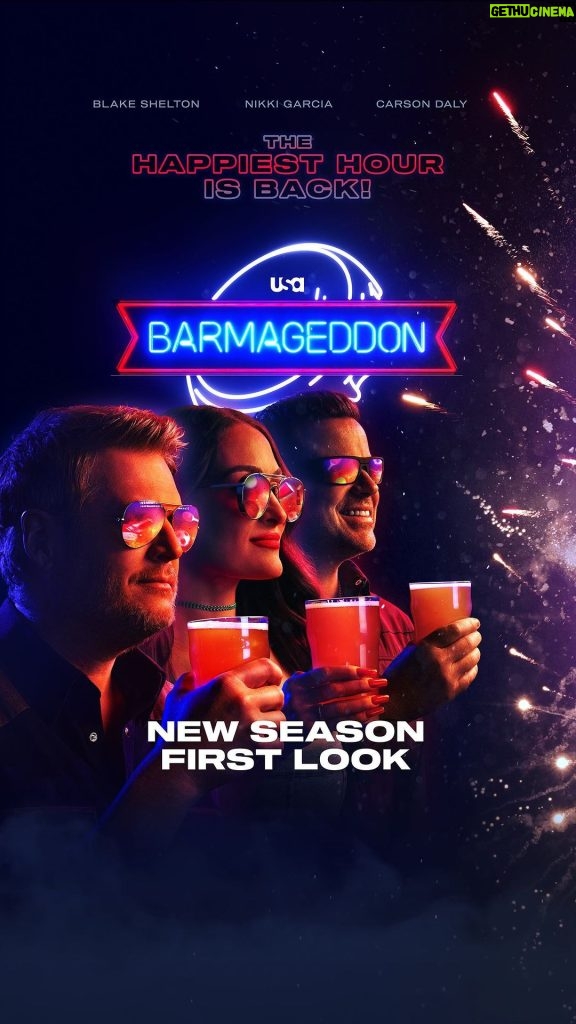 Blake Shelton Instagram - Bottoms up! 🍺 #Barmageddon is back for another round November 13th on @USANetwork. 🤠