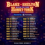 Blake Shelton Instagram – We’re going #BackToTheHonkyTonk in 2024!!! Looking forward to hitting the road again with my friends @kubotausa and bringing @dustinlynchmusic and @emilyann_music out for the fun. Tickets go on-sale Friday, October 27 and November 3rd. Register for exclusive presale access at blakeshelton.com. See y’all soon!!!!