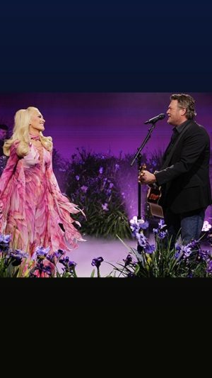 Blake Shelton Instagram - @GwenStefani & @BlakeShelton perform Purple Irises! 💜