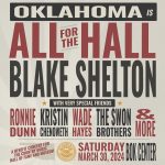 Blake Shelton Instagram - I’m bringing my very special friends and fellow Okies to @bokcenter on Saturday, March 30 to support @countrymusichof. Join me, @ronniedunn, @kchenoweth, @wadehayesofficial, @theswonbrothers & more for a special night of country music!!!! Sign up now for presale access at link in stories.
