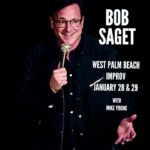 Bob Saget Instagram - WEST PALM BEACH! FRI/SAT January 28 & 29th @pbimprov I’m comin’ back with my bro, feature comedian @therealmikeyoung — Literally can’t wait to return! All new stuff!! Tickets at—> bit.ly/3JmHxZf Or at BobSaget.com