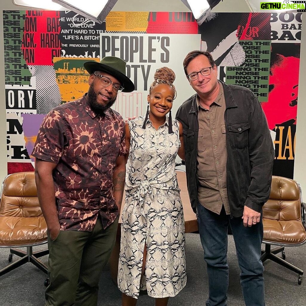 Bob Saget Instagram - Had such a great time talking with the incredible Talib Kweli and Jasmin Leigh on #PeoplesParty on @hearluminary on #worldsbestpodcast - This was recorded a little while back before losing Norm, so there’s some now very moving conversation about Norm, as if he was still with us. If only. 💙 ・・・repost @talibkweli Next up on the #worldsbestpodcast is the illest m*therf*cker in a cardigan sweater, the great @bobsaget hear Bob with me and @realjasminleigh on #PeoplesParty on @hearluminary having real talk right now, the visuals will be out at @uproxx video next week...