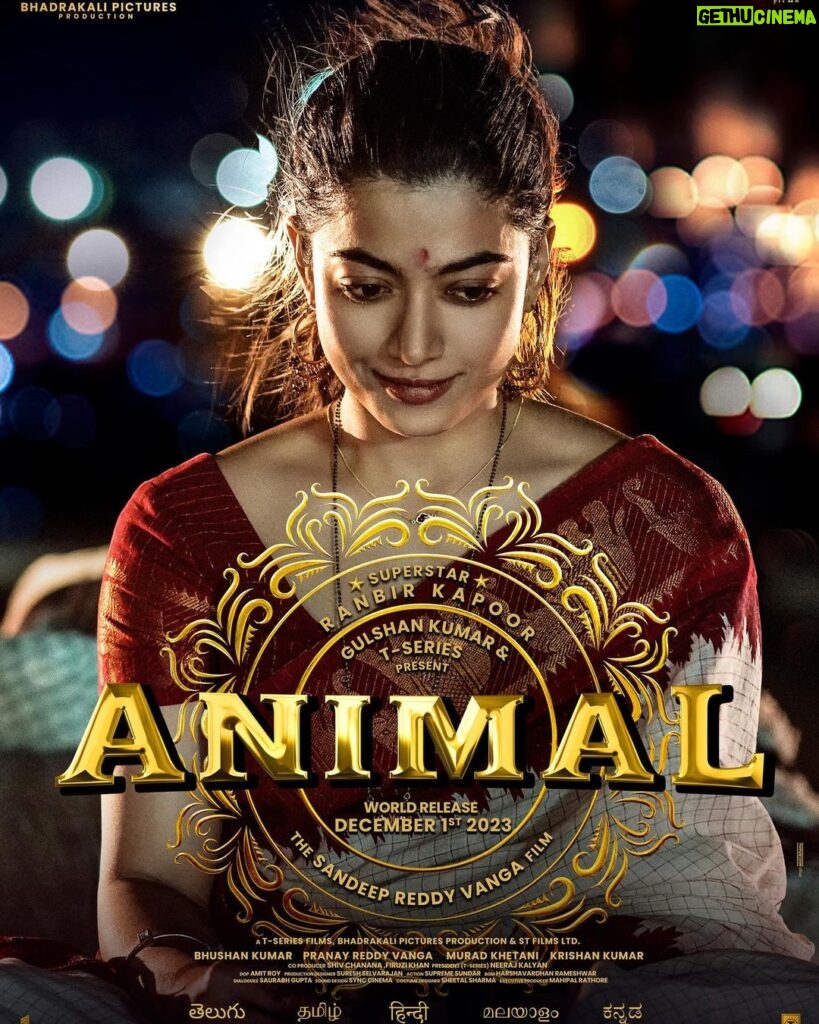 Bobby Deol Instagram - Rashmika Mandanna as Geetanjali! #Animal #AnimalTeaserOn28thSept #AnimalTheFilm #AnimalOn1stDec @AnimalTheFilm @anilskapoor #RanbirKapoor @rashmika_mandanna @tripti_dimri @sandeepreddy.vanga #BhushanKumar @pranayreddyvanga @muradkhetani #KrishanKumar @anilandbhanu @cowvala @tseriesfilms #BhadrakaliPictures @cine1studios @tseries.official @shivchanana @neerajkalyan24 @master_supremesundar @suresh.selvarajan @amitroy1973