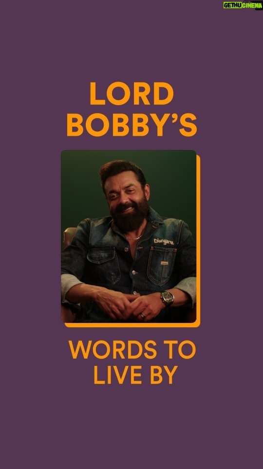 Bobby Deol Instagram - We’re never going to say Naiyo Naiyo to Lord Bobby’s words of wisdom! ✨