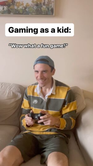 Brandon Calvillo Instagram - Gaming as a kid vs as an adult
