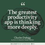 Brené Brown Instagram - I love how Charles Duhigg defines productivity: "Getting things done without sacrificing everything we care about along the way." We can mindlessly go at our to-do list, but are we doing the right things? Are we thinking about what's important and why, or are we just chasing down that satisfying check mark? ✅