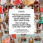 Brené Brown Instagram - Drs. John and Julie Gottman are out with a new book—“The Love Prescription: Seven Days to More Intimacy, Connection, and Joy”—and have graciously agreed to join me on the next two episodes of “Unlocking Us.” (Bonus: Ashley, Barrett, and I will then sit down for a third episode in this series, on October 12, to break down what we’ve learned.) Sharing a huge learning from the book about what happens when we focus on what’s wrong: “Here’s what happens in distressed relationships, over and over: We all have needs. We all have valid desires. But we don’t say them. We drop hints. We suggest. We stay safely in the shadows. We hope our partners will ‘just know.’ “We tell ourselves a story about why they should be able to figure it out without us having to say it (‘It’s obvious! It’s just common sense!’), and we believe it. Then, when our partners fail to magically fulfill those needs, we feel resentful. We begin to believe that our partners don’t care, are thinking only about themselves, are too busy for us, or no longer value the relationship as they once did. “And so we criticize them. ‘You always.’ ‘You never.’ These red flag phrases alert us that a couple is in shaky territory: the negative perspective might be starting to set in. “They’re scanning for what’s wrong, and losing the capacity to notice what’s right. “And the end result is criticism, which is when we take aim at who someone fundamentally is, instead of distinguishing between the person and the action.” Join us for these podcasts on #UnlockingUs—they’re direct, honest, and actionable!