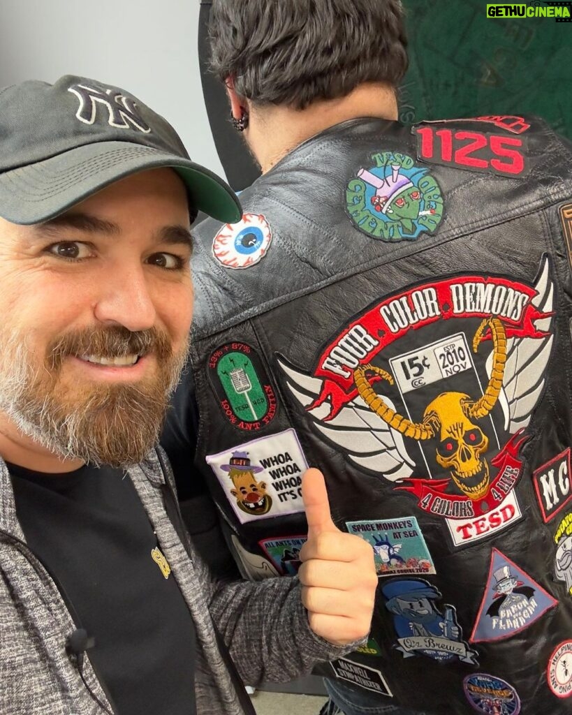 Brian Quinn Instagram - Ran into a member of my comic book themed motorcycle club - The Four Color Demons - this past week. This is Ed. Ed is a badass. You can sign up on the website. It’s free!