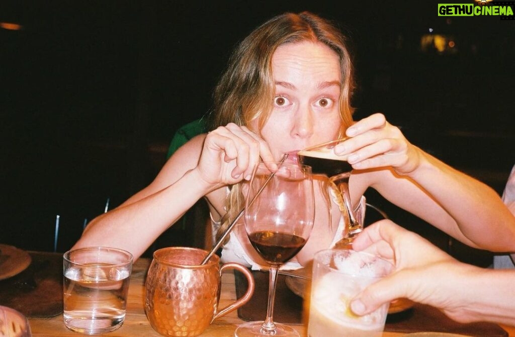 Brie Larson Instagram - Always have a minimum of three beverages on you (especially when the food looks like this)
