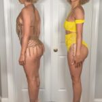 Brittany Renner Instagram - @NovaMEN by @FashionNova Left Outfit: Palm Springs Crochet 2 Piece Sunsuit Set Right Outfit: Addison Crochet 2 Piece Sunsuit Shoes: Liah Mules Left or right? 🤔