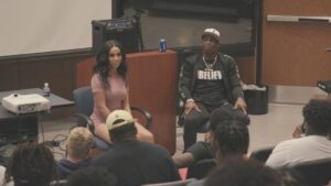Brittany Renner Instagram - Thank you @deionsanders and the @gojsutigersfb team for having me! I didn’t know what to expect coming into this but I felt seen, heard, and understood. Prime, you have a bright group of young men and I appreciate you for believing in me 🐐 real recognize real #theeilove