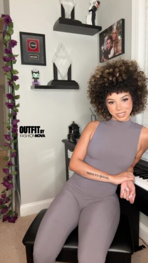 Brittany Renner Instagram - @FashionNova’s CYBER MONDAY sale is HUGE 😏 Take 50%-95% off the ENTIRE site! Head to @FashionNova to get everything your heart desires 😍 
Outfit: Amber Snatched Jumpsuit 
@NovaMEN by @FashionNova