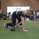 Brooke Ence Instagram - Today I’ve got a kettlebell flow for you. I’m a huge advocate of kettlebell movements and circuits because they work on stabilizer muscles, so for me, with a history of shoulder and neck issues, I really like it for that purpose! LFG!!! 15 Minute KB Flow: 5 Each Side - Bear Crawl Pull Throughs 10 Each Side - Windmills 10 Each Side - Single Arm Swing to Lunge 5 Each Side - Turkish Get Up