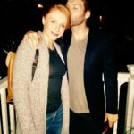 Bryce Dallas Howard Instagram - I 🫶🏻 You @stealthgabel⁣ ⁣ [ID: Date Night circa 2015. Standing in front of a yard gate, Seth (right) lovingly kisses BDH (left) on the side of her head and BDH smiles.]