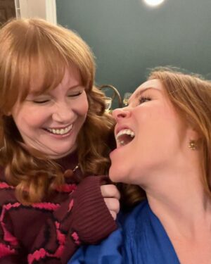 Bryce Dallas Howard Instagram - Holiday Musings: Family Edition 🥰 Featuring twinkling Christmas tree lights, silly faces with Pogee, hugs with our new nephew, foggy mornings in the woods, a watch to count the blessings of time, gingerbread cookie decorating frenzy, a Howard shuffleboard championship trophy, and sweet doggo Story smiling on her walk. Feeling full. Feeling grateful. Feeling ready for new beginnings.⁣
⁣
Most 📸s by Theo (a.k.a. Shuffleboard Tournament Winner) and Beatrice