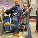 Bryce Dallas Howard Instagram - Reunited with the (stunt) Spider-Man to my Gwen Stacy ❤️ Colin, it’s always the best getting to be on a set with you!!⁣⁣⁣ ⁣⁣⁣ [ID: Colin Follenweider (right) stands in a classic Spider-Man web-shooter pose next to BDH (left) who poses as Gwen with her right hand on her hip and right foot popped in the air.]