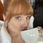 Bryce Dallas Howard Instagram - Good morning, Tokyo! Room service in Japan is the stuff dreams are made of — I’m in heaven 😍 ⁣⁣ ⁣⁣ I wanna plan a family trip out here asap, so online family, what is must see/ experience in Tokyo? ⁣ ⁣ [ID: BDH, cozy in a white robe, enjoys a latte in her Tokyo hotel room] Tokyo, Japan