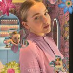 Brynn Rumfallo Instagram - beautiful morning @gucci x @guccibeauty 🤍 thank you for having me #florafantasy