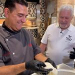 Buddy Valastro Instagram - It’s a family affair at Boss Cafe! We love our Master of Mozzarella aka father-in-law Mauro who’s always around to lend a hand! #bosscafe #buddyvalastro #freshmozzarella #mozzarellamaking #cheesepull #famiglia #alwaysthestudent #vegas #thelinq The LINQ