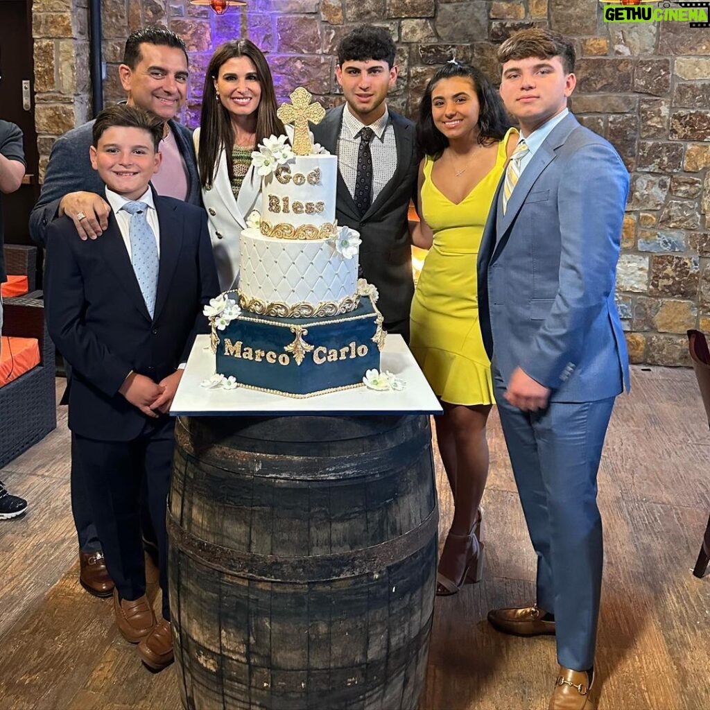 Buddy Valastro Instagram - Congratulations to my boys @marco_valastro26 and Carlo on their confirmation! 🎉🙏 May this special occasion be a stepping stone towards a lifetime of faith, love, and blessings. So proud of the young men you're becoming! 💙 #Confirmation #proudparents