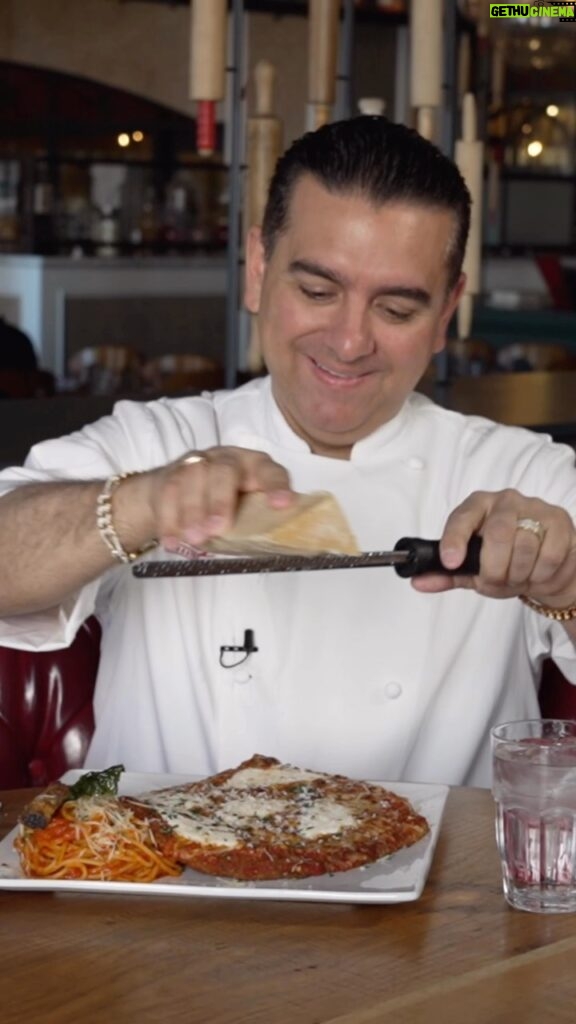 Buddy Valastro Instagram - Our XL Veal Parm Chop is the biggest veal parm you’ve seen! And comes with extra cheese when The Boss is around! #buddyvs #vealparm #vealchop #xl #bosssize #cakeboss #dinner #italianfood #lasvegas #venetianlasvegas Venetian Las Vegas Casino, Hotel & Resort