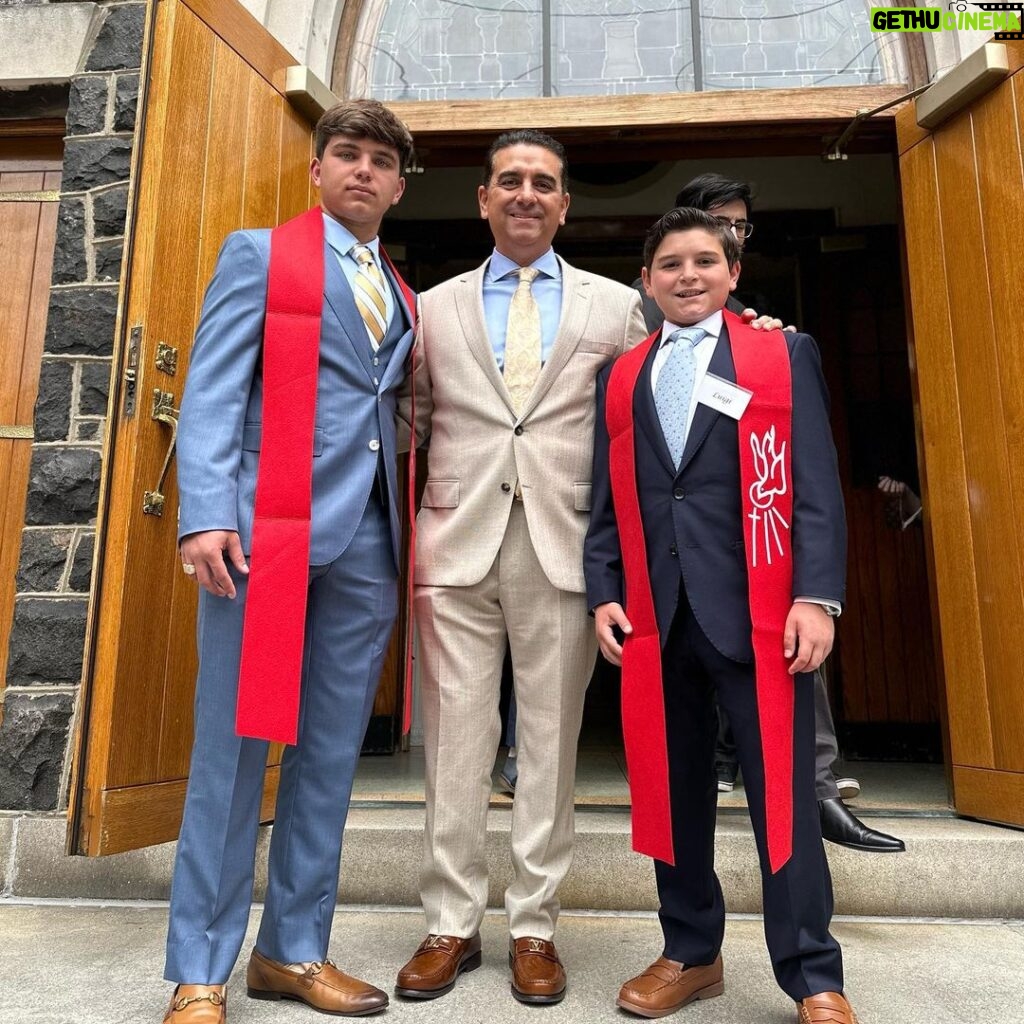 Buddy Valastro Instagram - Congratulations Marco and Carlo on your confirmation! May your faith continue to grow and guide you throughout your life we love you so much! ✝️🕊️#confirmation #congratulations