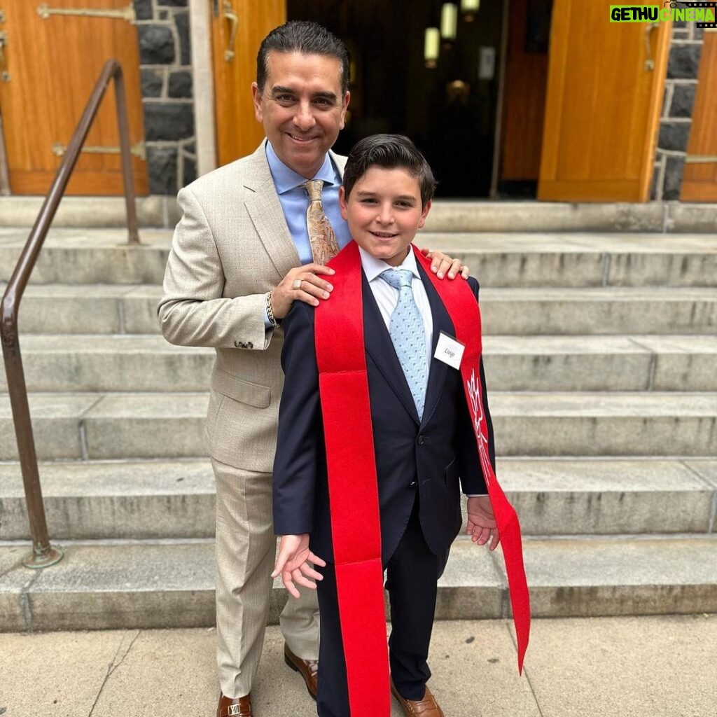 Buddy Valastro Instagram - Congratulations Marco and Carlo on your confirmation! May your faith continue to grow and guide you throughout your life we love you so much! ✝️🕊️#confirmation #congratulations