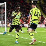 Bukayo Saka Instagram – On a mission! 💚🖤 Bramall Lane