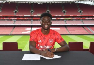 Bukayo Saka Instagram - It's an honour for me to sign a new deal with my boyhood club. From Hale End to the Emirates, we've had some great memories so far and there's so much more we are going to achieve. Excited to start this new chapter with you all, and together, let's make history! Thank you ❤️ #GodsChild